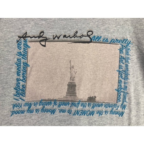 Uniqlo UT Andy Warhol All is Pretty Gray T-Shirt Short Sleeve Mens Medium Crew - Picture 7 of 9